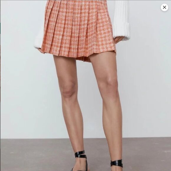 ZARA Box Pleated Structured High Waist Skirt Size S, M NEW WITH TAG! - Picture 4 of 7